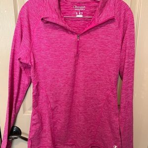 Long sleeve stretch performance top.